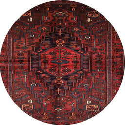 Square Machine Washable Traditional Crimson Red Rug, wshtr3103
