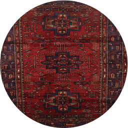 Square Machine Washable Traditional Bakers Brown Rug, wshtr3104