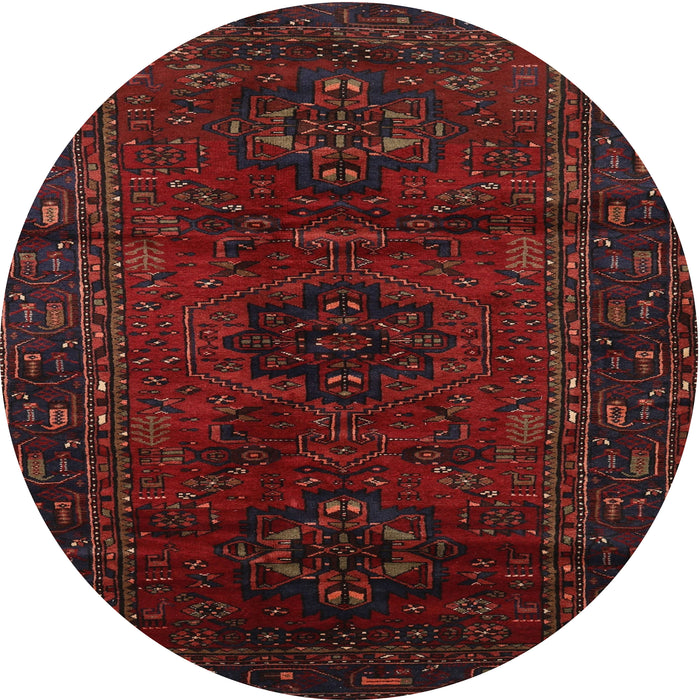 Square Machine Washable Traditional Bakers Brown Rug, wshtr3104