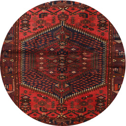 Square Machine Washable Traditional Tomato Red Rug, wshtr3105