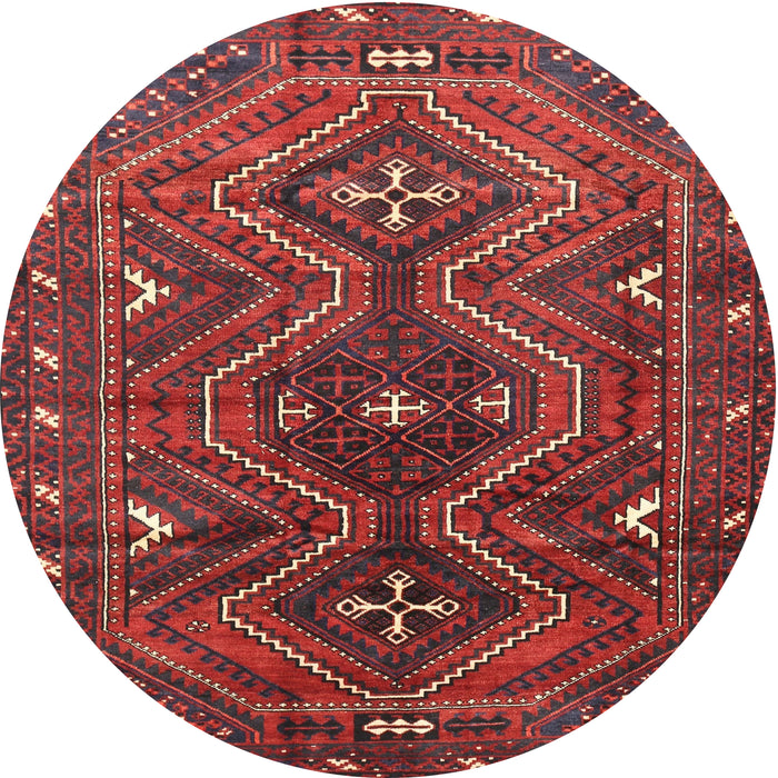 Square Machine Washable Traditional Chestnut Brown Rug, wshtr310