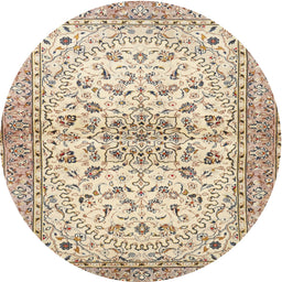 Square Machine Washable Traditional Dark Almond Brown Rug, wshtr3110