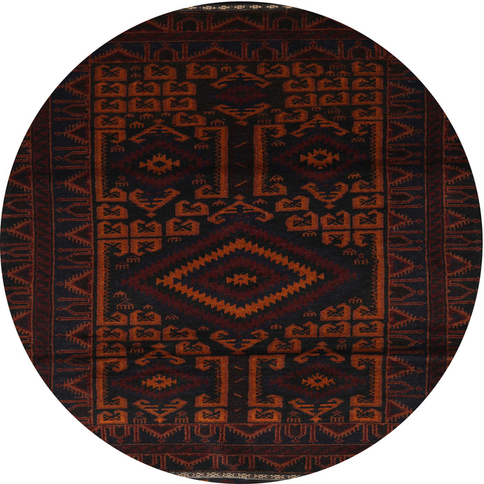 Square Machine Washable Traditional Night Red Rug, wshtr3111
