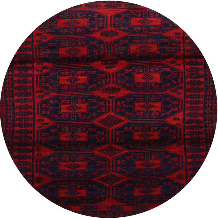 Round Traditional Red Persian Rug, tr3112