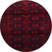 Round Traditional Red Persian Rug, tr3112