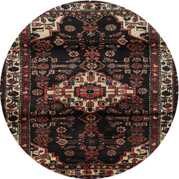 Square Machine Washable Traditional Brown Rug, wshtr3114