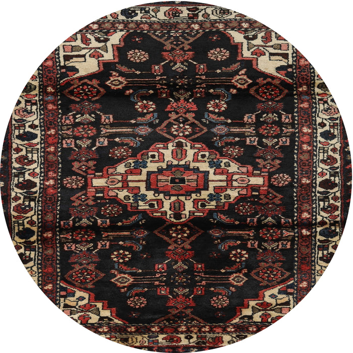 Square Machine Washable Traditional Brown Rug, wshtr3114