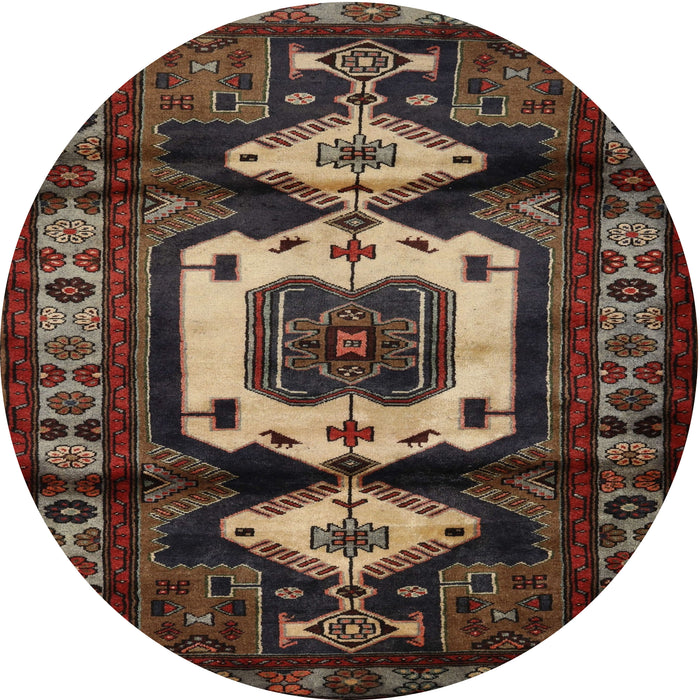 Round Traditional Red Persian Rug, tr3116