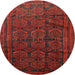 Round Traditional Red Persian Rug, tr311
