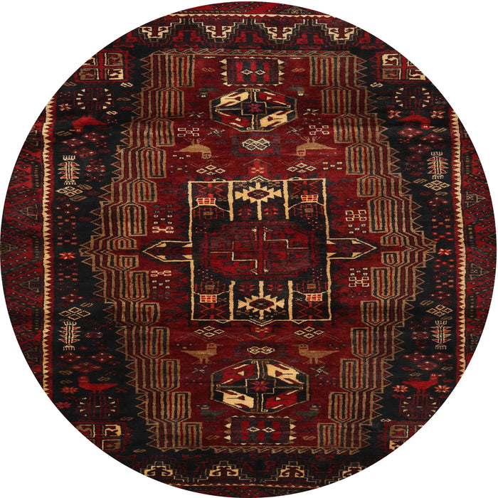 Round Traditional Bakers Brown Persian Rug, tr3120
