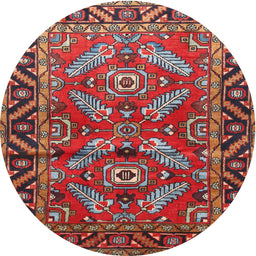 Square Machine Washable Traditional Dark Almond Brown Rug, wshtr312