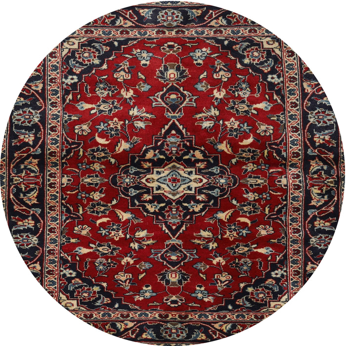 Round Traditional Brown Persian Rug, tr3130