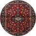 Round Traditional Brown Persian Rug, tr3130