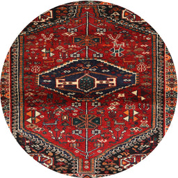 Square Machine Washable Traditional Brown Rug, wshtr3135