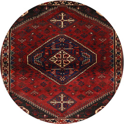 Square Machine Washable Traditional Dark Brown Rug, wshtr3137