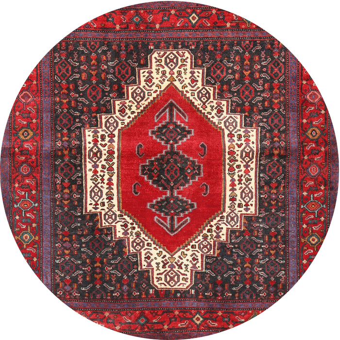 Square Machine Washable Traditional Red Rug, wshtr314