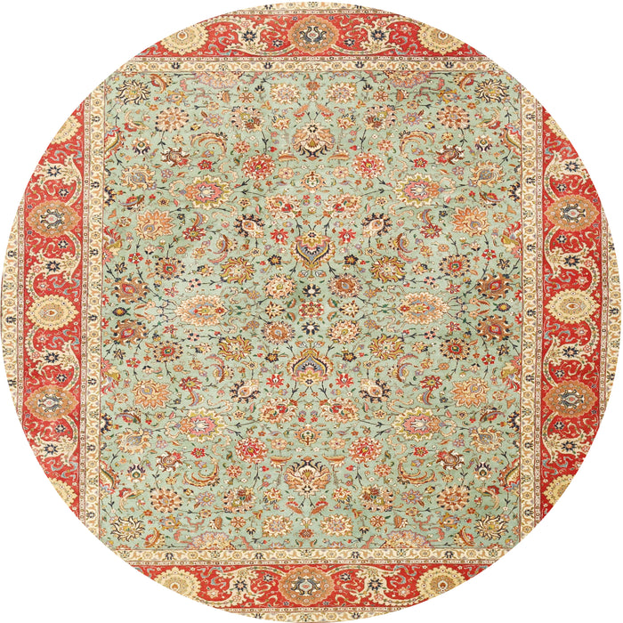 Round Traditional Brown Persian Rug, tr3153