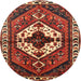 Round Traditional Red Persian Rug, tr315