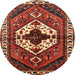 Square Machine Washable Traditional Tomato Red Rug, wshtr315