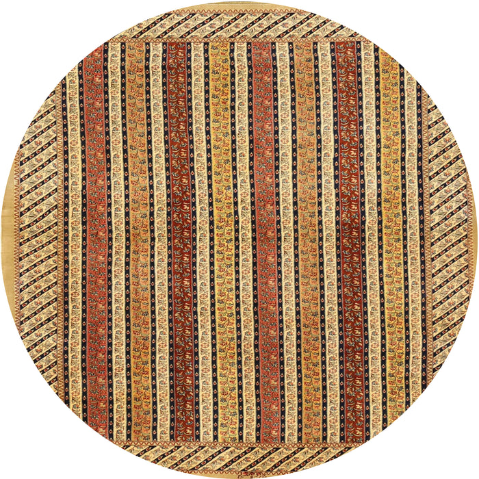 Round Traditional Saddle Brown Persian Rug, tr3166