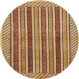 Square Machine Washable Traditional Saddle Brown Rug, wshtr3166