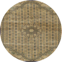 Square Machine Washable Traditional Red Brown Rug, wshtr3168
