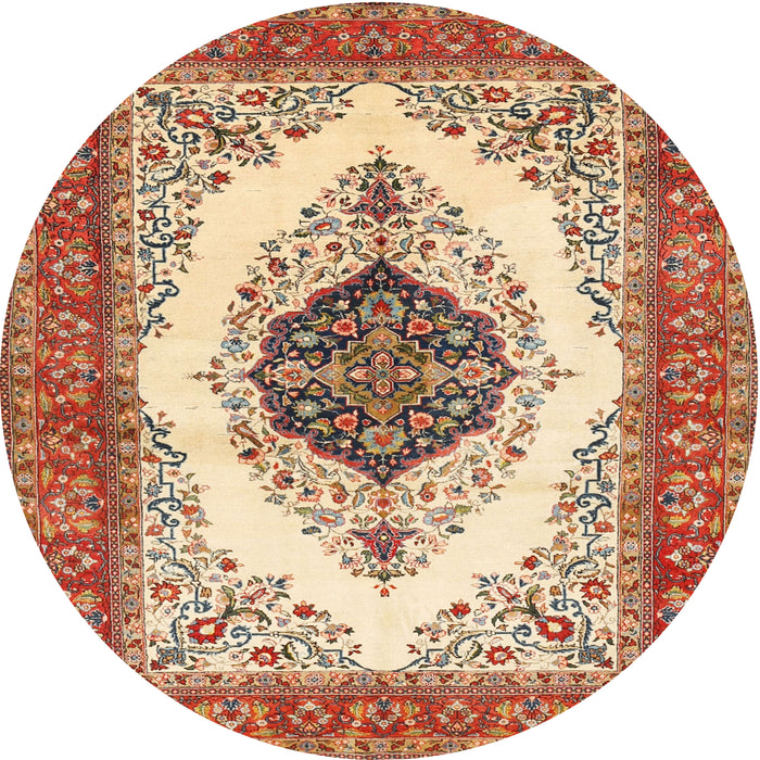 Round Traditional Red Persian Rug, tr3173
