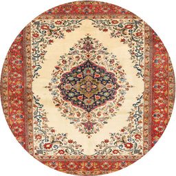 Square Machine Washable Traditional Red Rug, wshtr3173