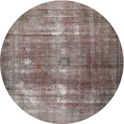 Round Traditional Pink Persian Rug, tr3195