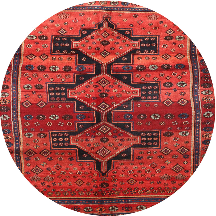 Square Machine Washable Traditional Red Rug, wshtr319