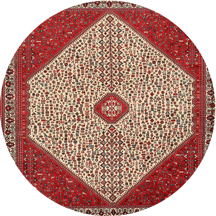 Square Machine Washable Traditional Tomato Red Rug, wshtr3201