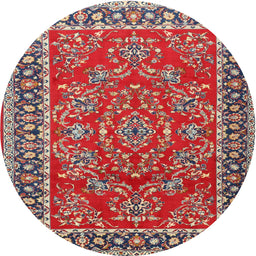 Square Machine Washable Traditional Camel Brown Rug, wshtr3202