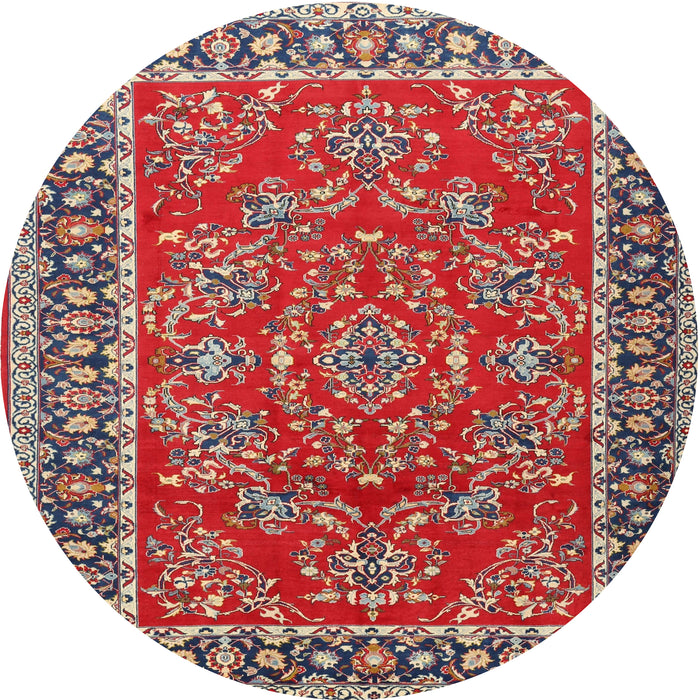 Round Traditional Camel Brown Persian Rug, tr3202