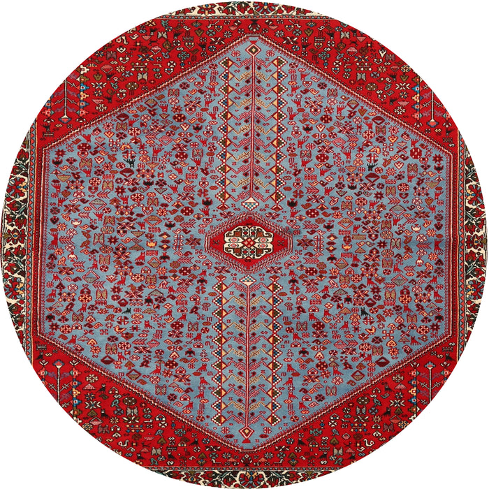 Round Traditional Red Persian Rug, tr3203