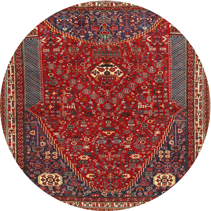 Square Machine Washable Traditional Dark Almond Brown Rug, wshtr3204