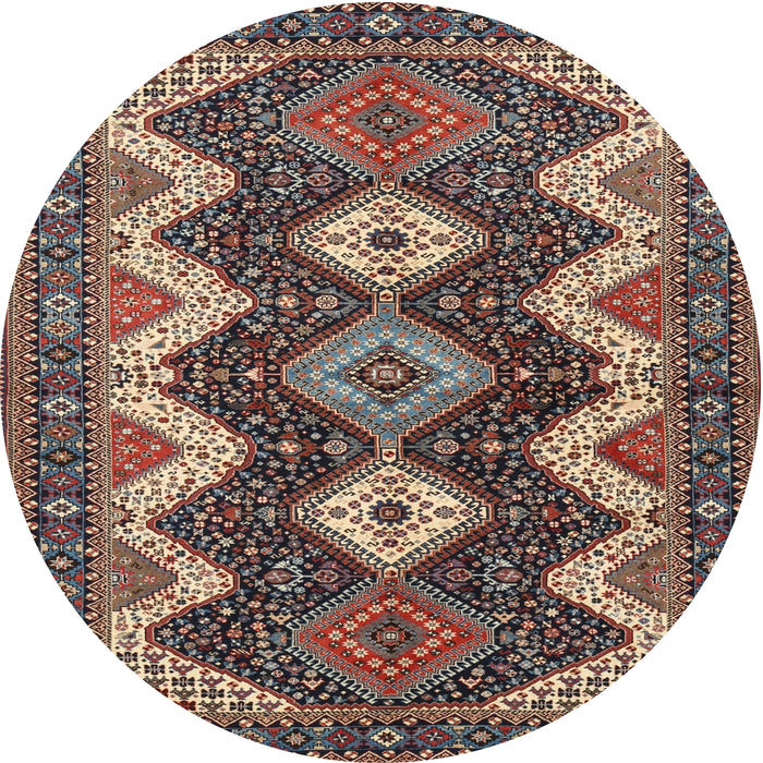 Square Machine Washable Traditional Camel Brown Rug, wshtr3214