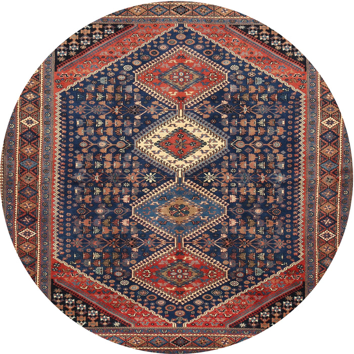 Square Machine Washable Traditional Dark Almond Brown Rug, wshtr3216