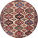 Square Machine Washable Traditional Saffron Red Rug, wshtr3217