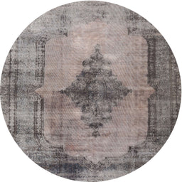 Square Machine Washable Traditional Rosy Brown Pink Rug, wshtr3225