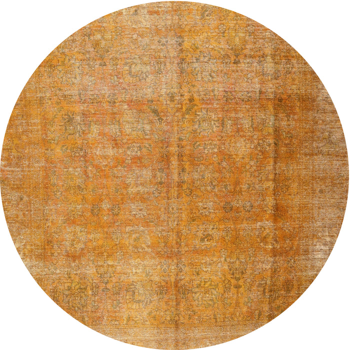 Square Machine Washable Traditional Dark Orange Rug, wshtr3227