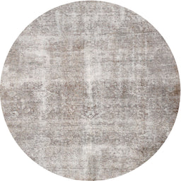 Square Machine Washable Traditional Pale Silver Gray Rug, wshtr3228