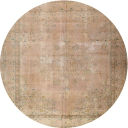 Square Machine Washable Traditional Orange Brown Rug, wshtr3231