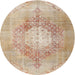 Round Traditional Brown Persian Rug, tr3237