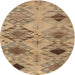 Square Machine Washable Traditional Light Brown Rug, wshtr3238