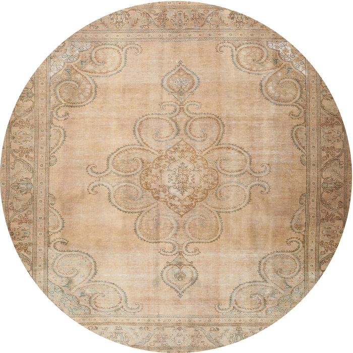 Square Machine Washable Traditional Peru Brown Rug, wshtr3246
