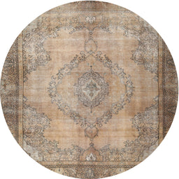 Square Machine Washable Traditional Dark Gold Brown Rug, wshtr3248