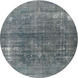 Round Traditional Gray Persian Rug, tr3249