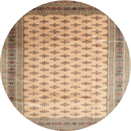 Square Machine Washable Traditional Gold Brown Rug, wshtr325