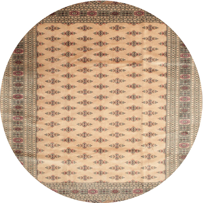 Square Machine Washable Traditional Gold Brown Rug, wshtr325