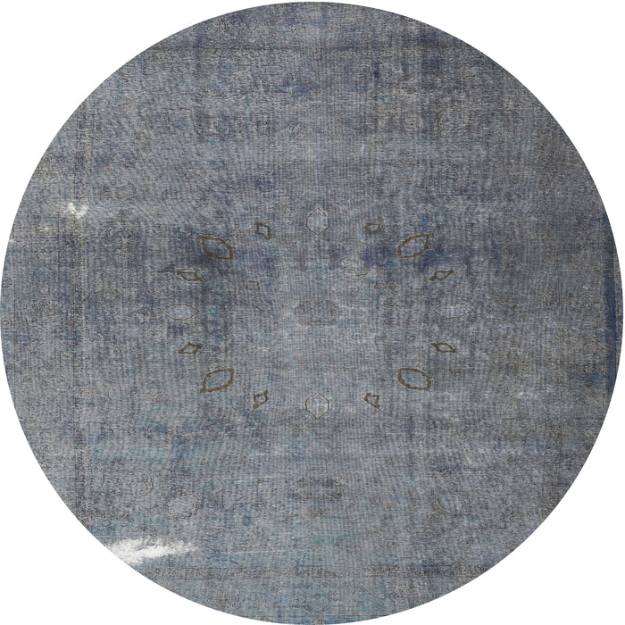Square Machine Washable Traditional Silver Gray Rug, wshtr3271